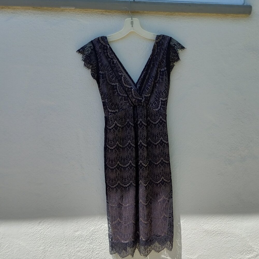 Tiffany Rose Maternity Black Lace Dress Size XS/S Cocktail Party Holiday